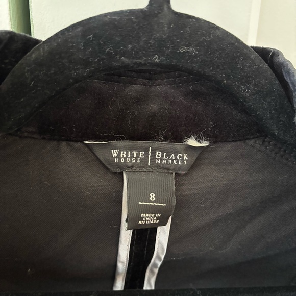 White House Black Market Black Velvet Jacket - Picture 3 of 7